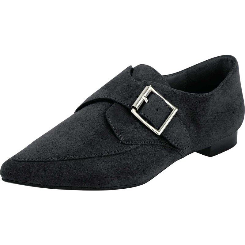 E-shop Kožené elegantné topánky, čierna