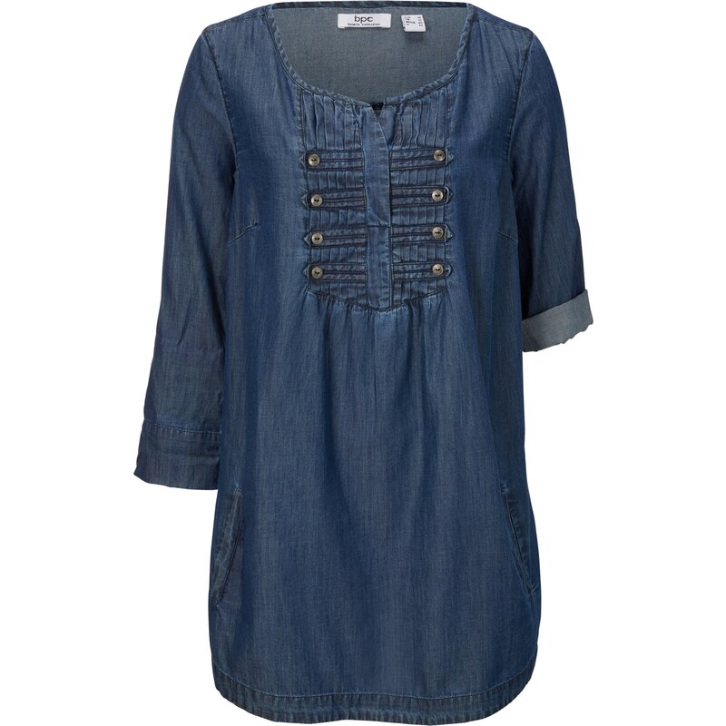 bonprix Dlhá blúzka, strih do A, farba modrá 44733603