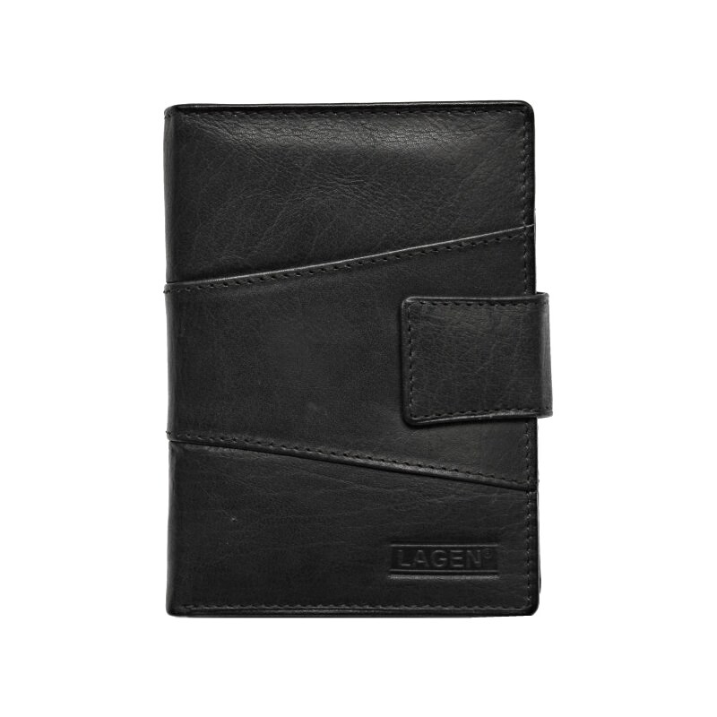 Lagen Pánska kožená peňaženka V-299 čierna 35335420