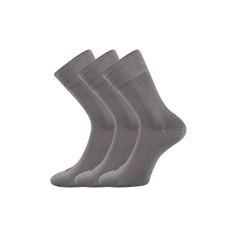 DELI klasické bambusové antibakteriálne ponožky Lonka Sv. sivá 35-38 3 66303644
