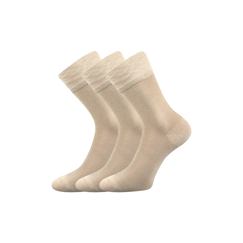 DELI klasické bambusové antibakteriálne ponožky Lonka Běžová 43-46 3 46944204