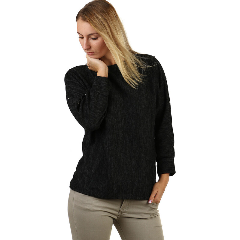 Glara Dámske mikinové tričko melírované 14827495