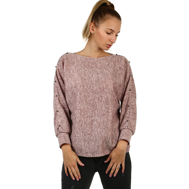 Glara Dámske mikinové tričko melírované 36988214