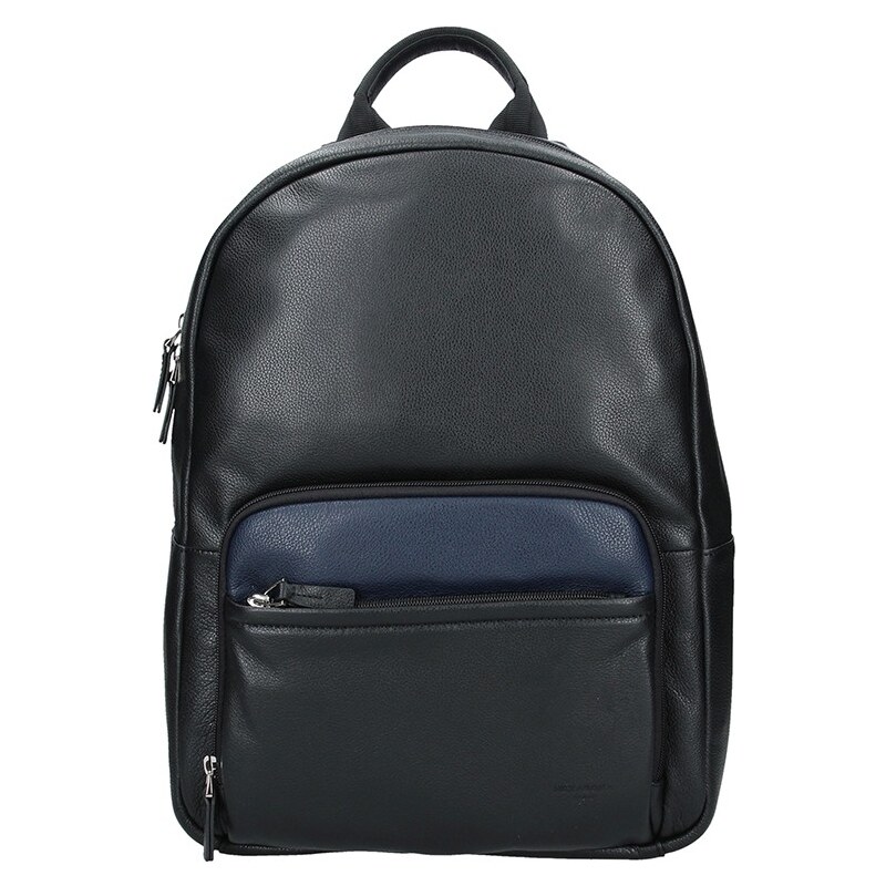 Pánsky kožený batoh Hexagona Lion - čierno-modrá 48227444