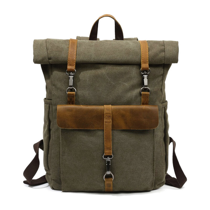 Glara Retro rolovací plátený batoh 33521615