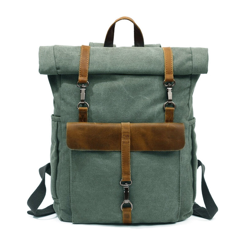 Glara Retro rolovací plátený batoh 33521616