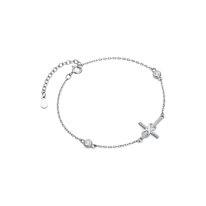 Olivie Strieborný náramok KRÍŽIK NEKONEČNO 3397 14843292