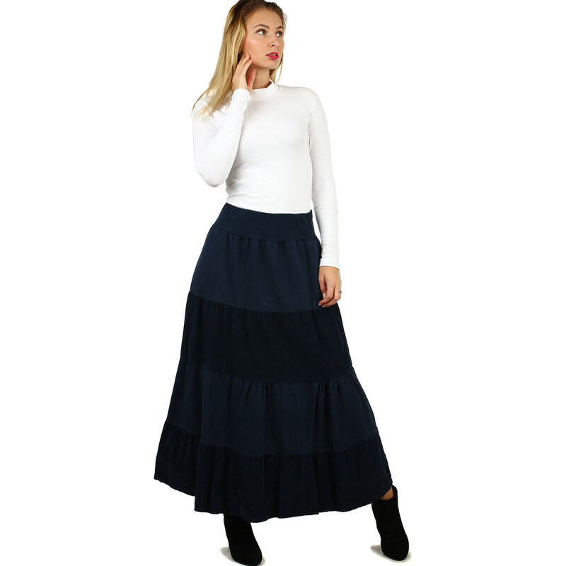 Glara Dámska dlhá menčestrová sukňa 28175182