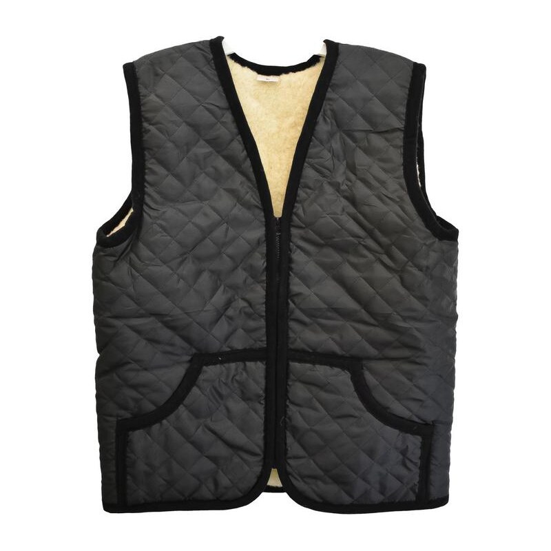 Čierna vesta z ovčieho rúna ELU 14858168