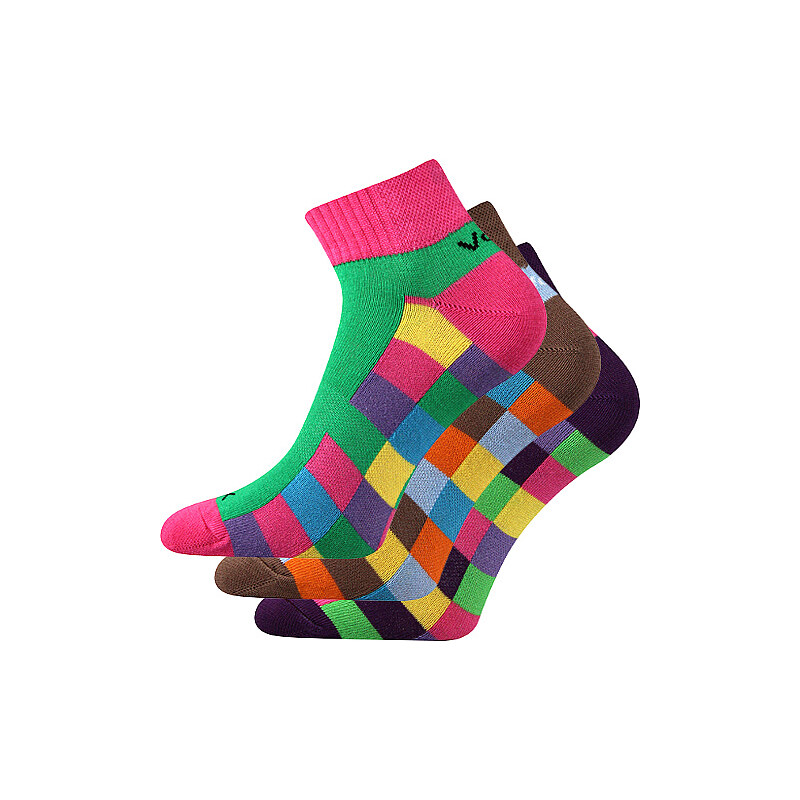 KVADRA farebné členkové ponožky VoXX
