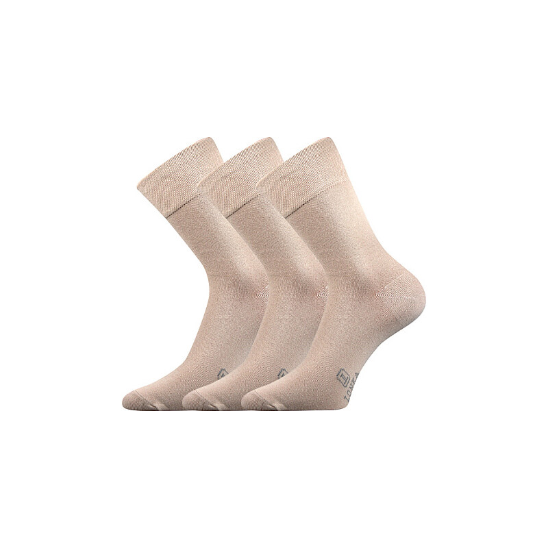 DASILVER spoločenské ponožky so striebrom Lonka Běžová 39-42 3 páry 63105680