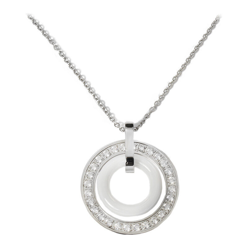 BM Jewellery Dámsky náhrdelník so zirkónom z chirurgickej ocele 15617488