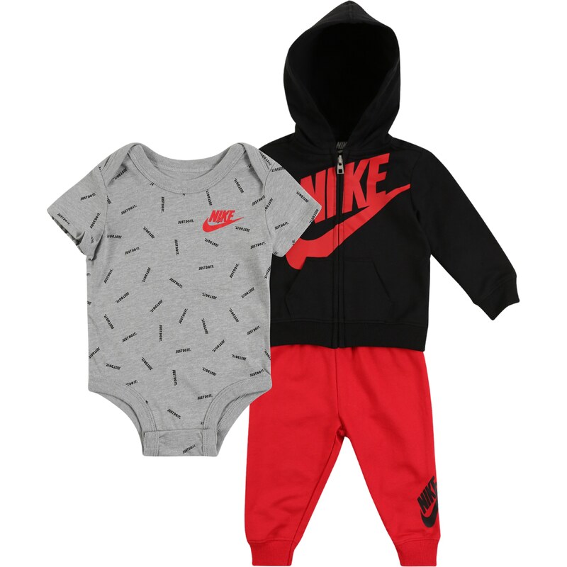 E-shop Nike Sportswear Set sivá / červená / čierna