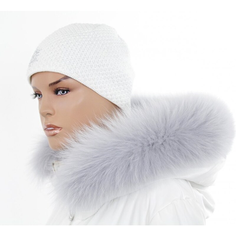 Sikora Kožušinový lem na kapucňu - líška zafír L 14/25 (65 cm) 46855838