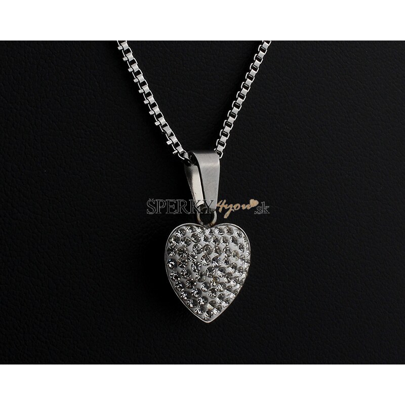 BM Jewellery Dámsky náhrdelník dve srdcia so zirkónmi Valentín S957090