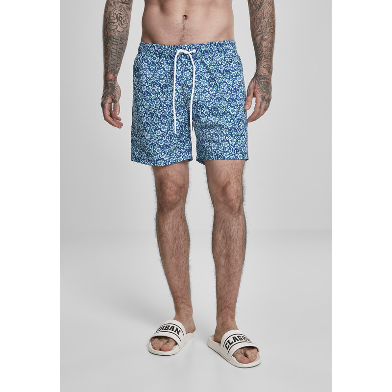 Urban Classics Mens swimwear with a floral pattern blue 50688559