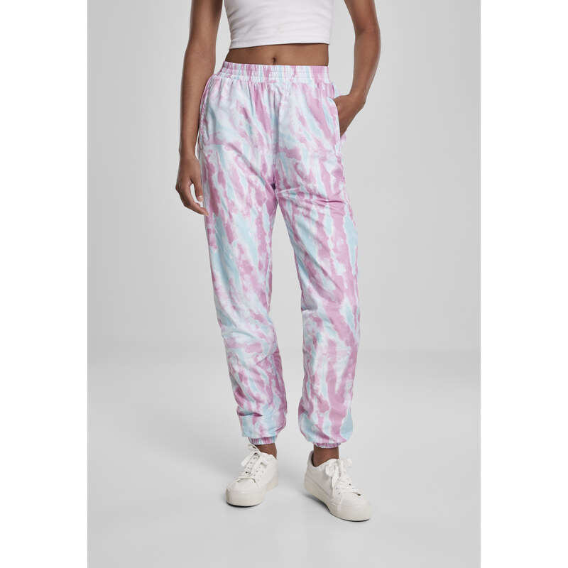 Urban Classics Womens Tie Dye Track aquablue/pink trousers 50683165