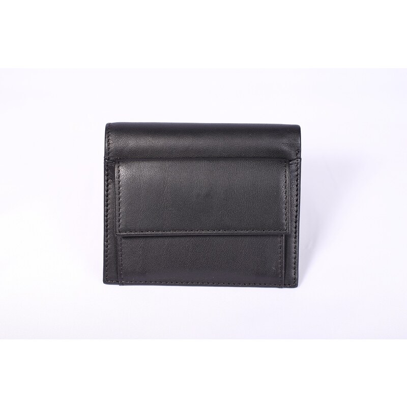 Sage Brown Minimalistická peňaženka čierna/bordová