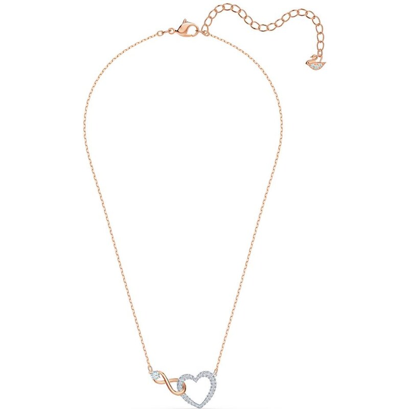 Swarovski Retiazka Hyperbola ružové zlato / strieborná / priehľadná 20519449