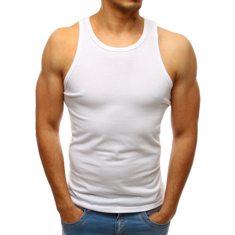 Dstreet Jednofarebné biele tielko 56051220