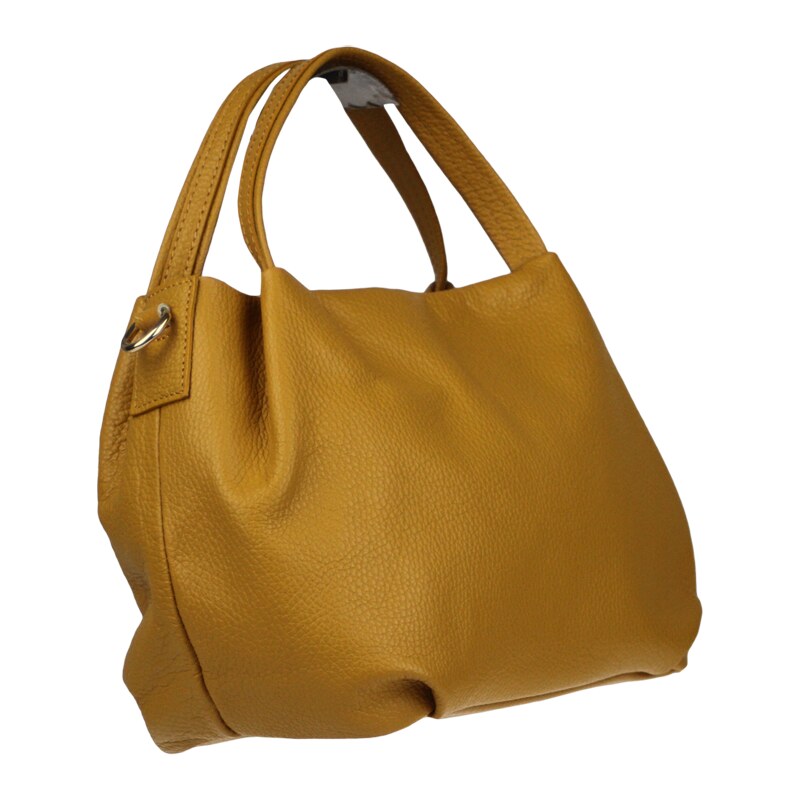 Žltá kožená talianska crossbody kabelka Tea Gialla Scura NovaKabelka 15426373