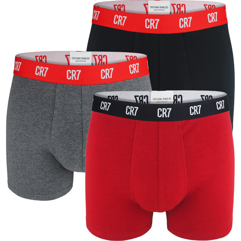 CRISTIANO RONALDO CR7 - 3PACK cotton stretch red & black boxerky 62039118