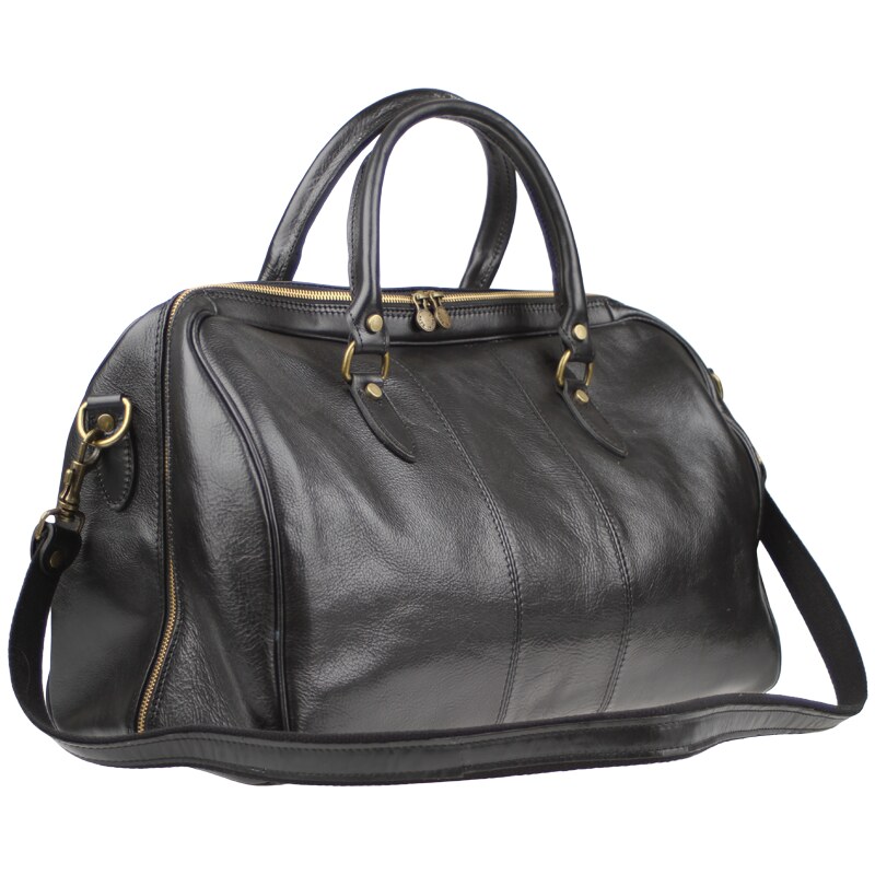 Kožená cestovná taška Tiberius Nero čierna NovaKabelka.sk 15496347