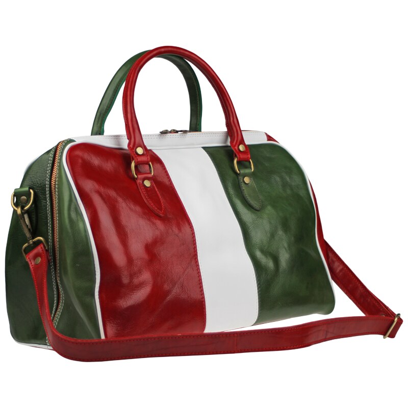 Kožená cestovná taška Tiberius Tricolore farebná NovaKabelka.sk 15496348