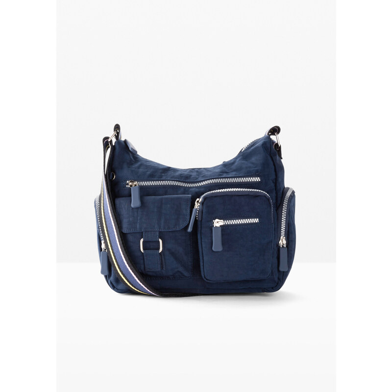 bonprix Kabelka crossbody s vonkajšími vreckami, farba modrá 44733017