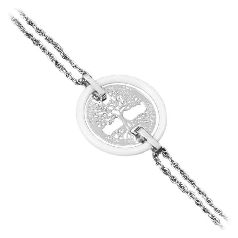 BEMI Design Dámsky náramok strom života z chirurgickej ocele KERAMIC 28129865