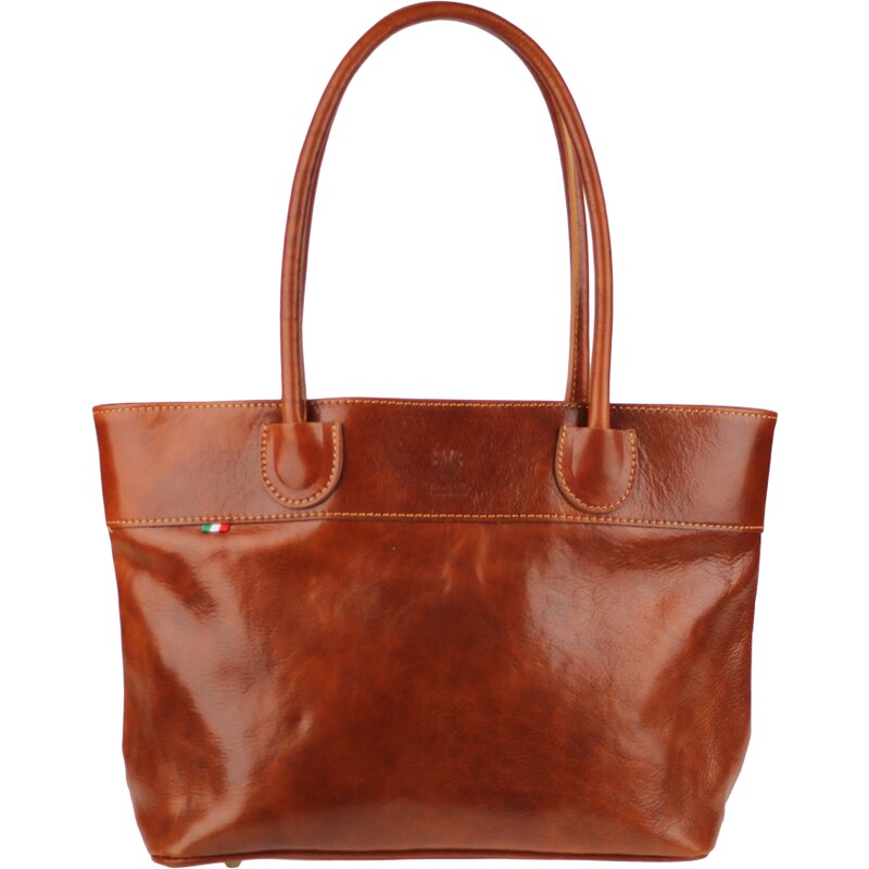 Hnedá kožená talianska kabelka Dafne Marrone Chiaro NovaKabelka.sk 15566297