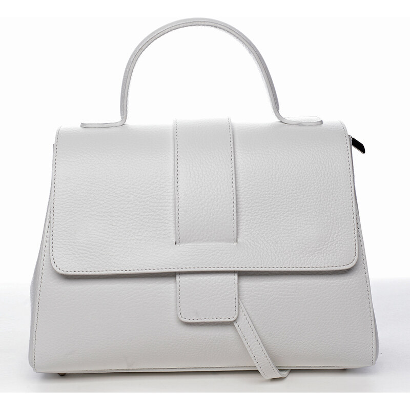 Dámska kožená kabelka biela - ItalY Lauren biela 51578971