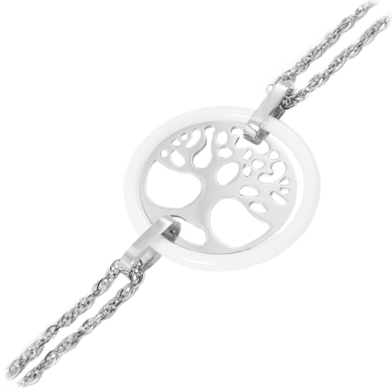BEMI Design Dámsky náramok strom života z chirurgickej ocele KERAMIC 20962847
