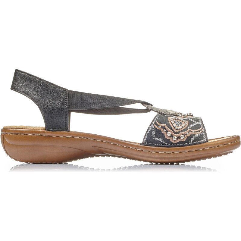 Dámske sandále RIEKER 608B9-00 čierna S4