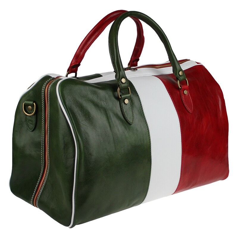 Kožená cestovná taška Galba Bandiera Tricolore farebná NovaKabelka.sk 56646068