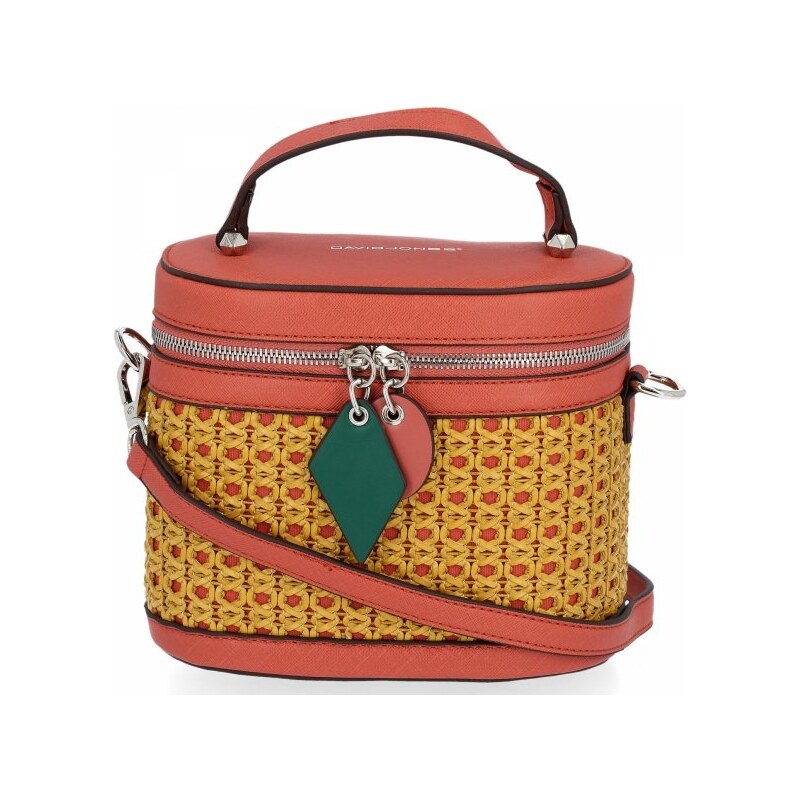 Dámska kabelka listonoška David Jones koralová 6246-1 27612818