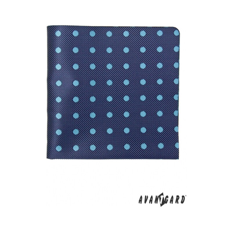 Modrá štruktúrovaná vreckovka so svetlou bodkou Avantgard 583-1330