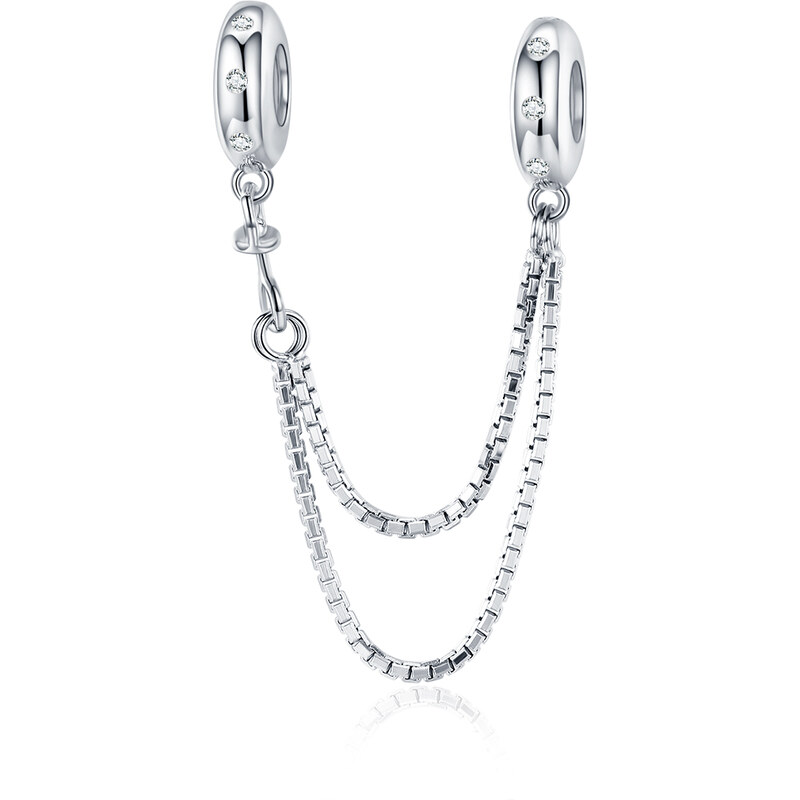 Emporial strieborný prívesok Bezpečnostná retiazka Elegance 24464396