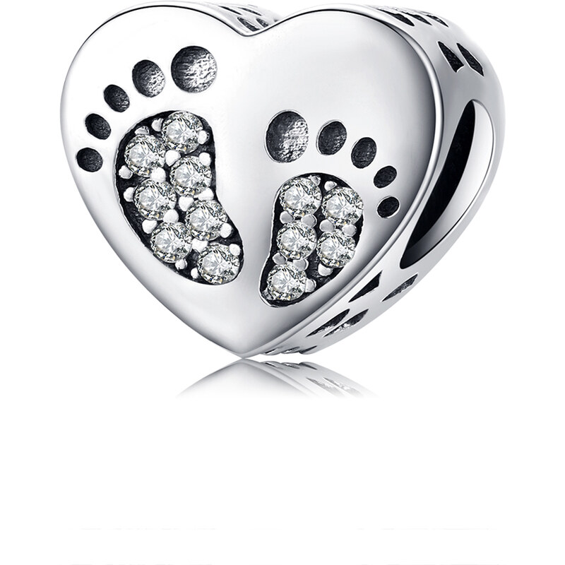 Emporial strieborný prívesok Odtlačok nožičiek 24464491