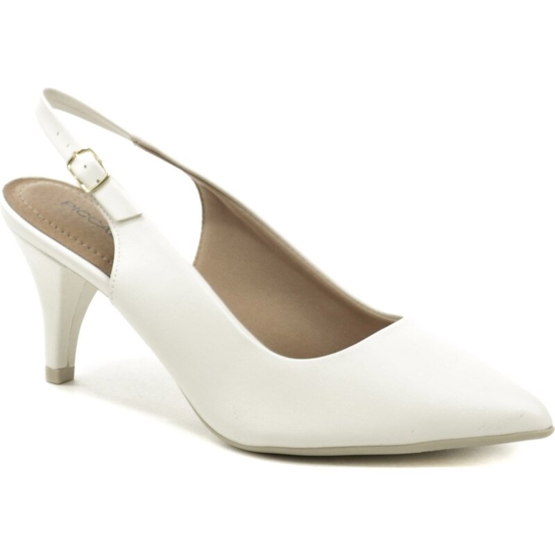 Piccadilly 745045 biele dámske lodičky s voľnou pätou 15740814