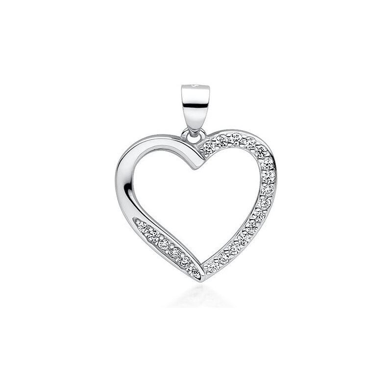 Olivie Strieborný prívesok SRDCE ZIRKON 3659 16605756