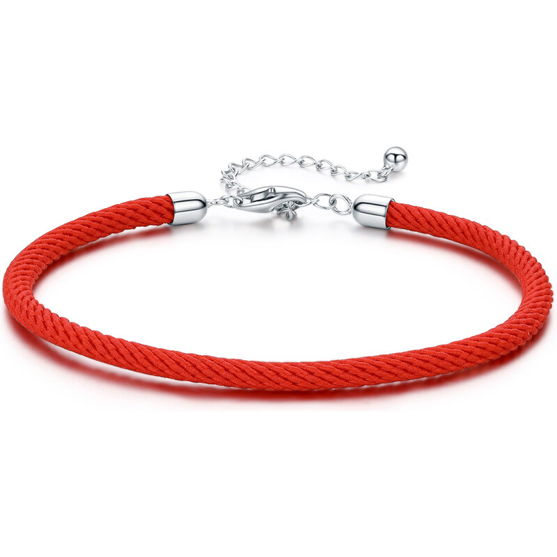 Emporial látkový nastaviteľný náramok na prívesky červený SCB166 24464507