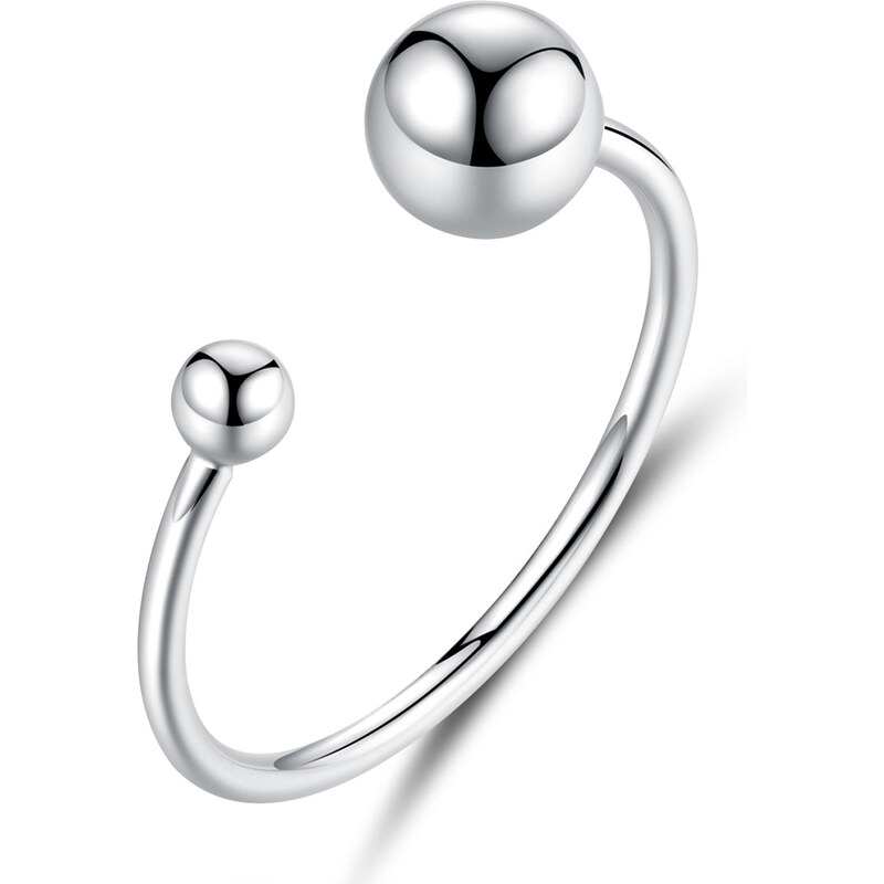 Emporial striebornýnastaviteľný prsteň Jednoduchosť 28777479