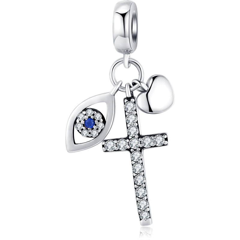 Emporial strieborný prívesok Kríž symbol ochrany 24938480