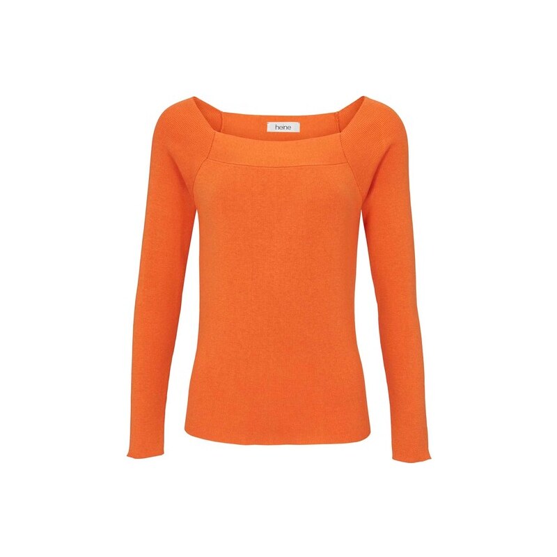E-shop Jemný pletený sveter Heine, oranžový