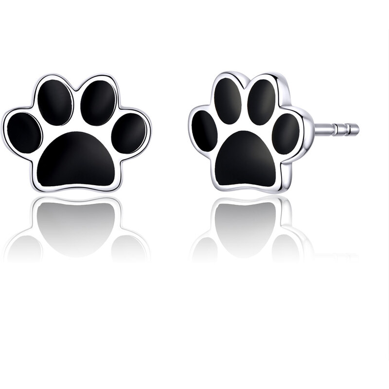 Emporial strieborné náušnice Milovaná packa labka SCE757 28172311