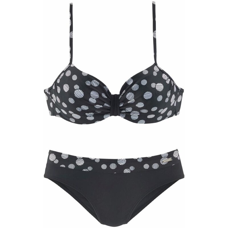 LASCANA Bikiny Wire Glue čierna / biela 17123913
