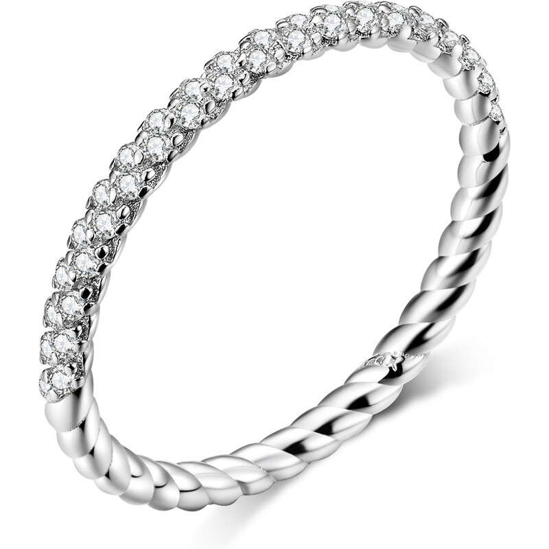 Emporial strieborný prsteň Trblietavé uzlíky lásky 31730903