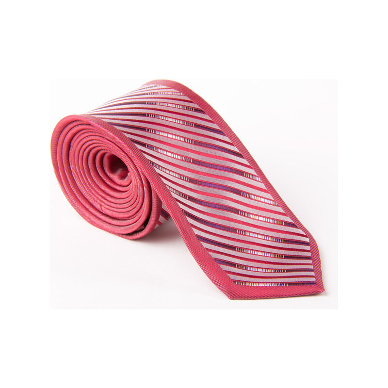 40026-109 Červeno-strieborná kravata.