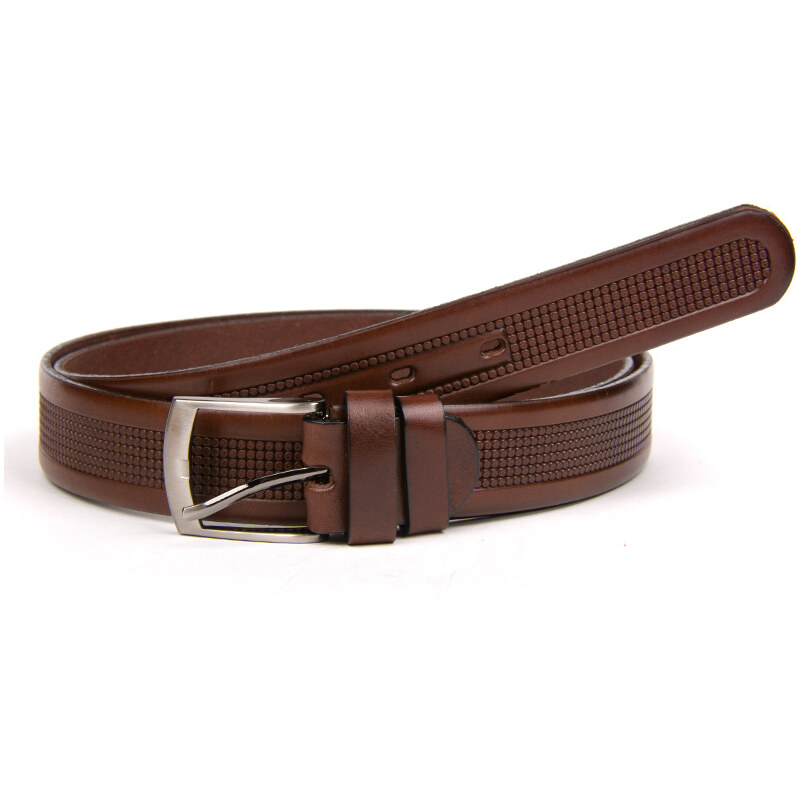 Hnedý oblekový opasok v modernom prevedení. 15434352